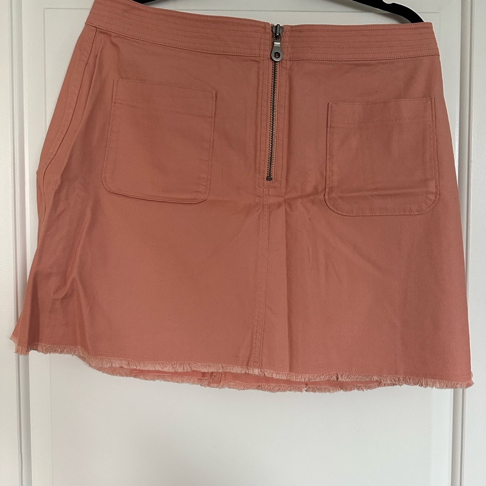 Madewell Dusty Rose Mini Skirt with Front Zip